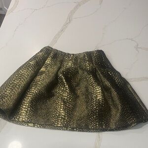 Sachin + Babi Metallic Gold Skater Skirt